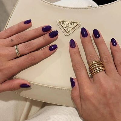 unghie inverno 2024 viola